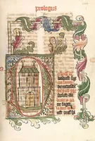 An illustration from AT (Bücher Esra, Nehemia, Tobias, Judith, Esther, Hiob, Psalter, Parabole, Ecclesiastes, Cantica, Sapientia, Ecclesiasticu) (1441)