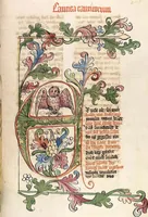 An illustration from AT (Bücher Esra, Nehemia, Tobias, Judith, Esther, Hiob, Psalter, Parabole, Ecclesiastes, Cantica, Sapientia, Ecclesiasticu) (1441)