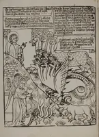 An illustration from Apokalypse, lat. (Blockbuch) (1469)