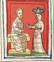 An illustration from Die 24 Alten (1418)