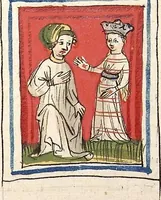 An illustration from Die 24 Alten (1418)