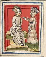 An illustration from Die 24 Alten (1418)