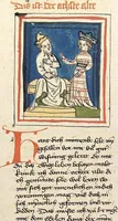 An illustration from Die 24 Alten (1418)