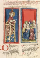 An illustration from Die 24 Alten (1418)