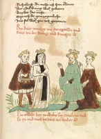 An illustration from Willehalm von Orlens (1420)