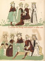 An illustration from Willehalm von Orlens (1420)