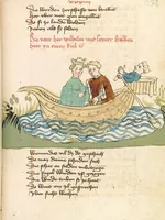 An illustration from Willehalm von Orlens (1420)