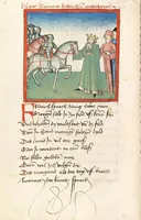 An illustration from 'Lohengrin' ; 'Friedrich von Schwaben' (1470)