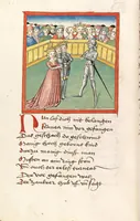 An illustration from 'Lohengrin' ; 'Friedrich von Schwaben' (1470)