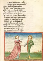 An illustration from Die Heidin (1470)