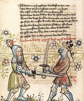 Picture 15 of 17 from 'Rosengarten zu Worms' ; 'Lucidarius' (1420), leaf 130