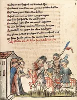 An illustration from 'Rosengarten zu Worms' ; 'Lucidarius' (1420)