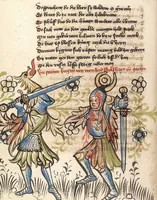 An illustration from 'Rosengarten zu Worms' ; 'Lucidarius' (1420)