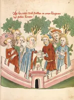 An illustration from Flore und Blanscheflur (1442)