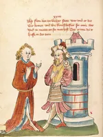 An illustration from Flore und Blanscheflur (1442)