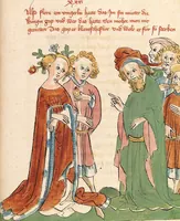 An illustration from Flore und Blanscheflur (1442)