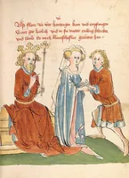 An illustration from Flore und Blanscheflur (1442)