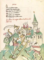 An illustration from Eneas (1419)
