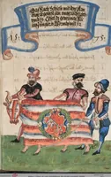 An illustration from Reimspruch auf das Armbrust- und Büchsenschießen in Worms 1575 (1575)