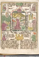 Picture 45 of 129 from 'Heidelberger Bilderkatechismus' (Handschrift) ; Biblia pauperum (Blockbuch) ; Totentanz (Blockbuch) u.a. (1455), leaf 233