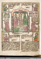 Picture 54 of 129 from 'Heidelberger Bilderkatechismus' (Handschrift) ; Biblia pauperum (Blockbuch) ; Totentanz (Blockbuch) u.a. (1455), leaf 242