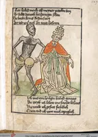 Picture 77 of 129 from 'Heidelberger Bilderkatechismus' (Handschrift) ; Biblia pauperum (Blockbuch) ; Totentanz (Blockbuch) u.a. (1455), leaf 267