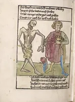 Picture 89 of 129 from 'Heidelberger Bilderkatechismus' (Handschrift) ; Biblia pauperum (Blockbuch) ; Totentanz (Blockbuch) u.a. (1455), leaf 284