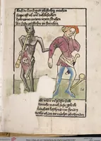 Picture 92 of 129 from 'Heidelberger Bilderkatechismus' (Handschrift) ; Biblia pauperum (Blockbuch) ; Totentanz (Blockbuch) u.a. (1455), leaf 287