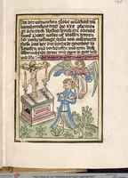 Picture 108 of 129 from 'Heidelberger Bilderkatechismus' (Handschrift) ; Biblia pauperum (Blockbuch) ; Totentanz (Blockbuch) u.a. (1455), leaf 307