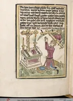 Picture 109 of 129 from 'Heidelberger Bilderkatechismus' (Handschrift) ; Biblia pauperum (Blockbuch) ; Totentanz (Blockbuch) u.a. (1455), leaf 308