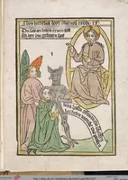 Picture 120 of 129 from 'Heidelberger Bilderkatechismus' (Handschrift) ; Biblia pauperum (Blockbuch) ; Totentanz (Blockbuch) u.a. (1455), leaf 337