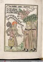 Picture 124 of 129 from 'Heidelberger Bilderkatechismus' (Handschrift) ; Biblia pauperum (Blockbuch) ; Totentanz (Blockbuch) u.a. (1455), leaf 342