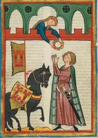 An illustration from Große Heidelberger Liederhandschrift (Codex Manesse) (1300)