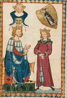An illustration from Große Heidelberger Liederhandschrift (Codex Manesse) (1300)