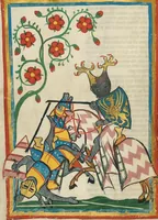An illustration from Große Heidelberger Liederhandschrift (Codex Manesse) (1300)