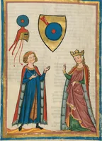 An illustration from Große Heidelberger Liederhandschrift (Codex Manesse) (1300)