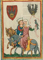 An illustration from Große Heidelberger Liederhandschrift (Codex Manesse) (1300)