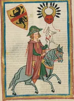 An illustration from Große Heidelberger Liederhandschrift (Codex Manesse) (1300)