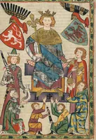 An illustration from Große Heidelberger Liederhandschrift (Codex Manesse) (1300)