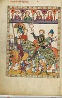 An illustration from Große Heidelberger Liederhandschrift (Codex Manesse) (1300)