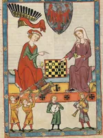 An illustration from Große Heidelberger Liederhandschrift (Codex Manesse) (1300)