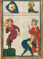 An illustration from Große Heidelberger Liederhandschrift (Codex Manesse) (1300)