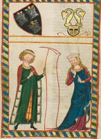 An illustration from Große Heidelberger Liederhandschrift (Codex Manesse) (1300)