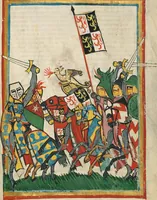 An illustration from Große Heidelberger Liederhandschrift (Codex Manesse) (1300)