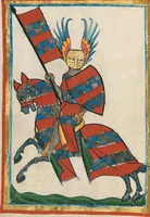 An illustration from Große Heidelberger Liederhandschrift (Codex Manesse) (1300)