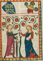 An illustration from Große Heidelberger Liederhandschrift (Codex Manesse) (1300)