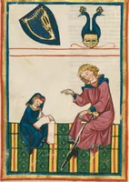 An illustration from Große Heidelberger Liederhandschrift (Codex Manesse) (1300)