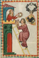An illustration from Große Heidelberger Liederhandschrift (Codex Manesse) (1300)