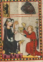 An illustration from Große Heidelberger Liederhandschrift (Codex Manesse) (1300)