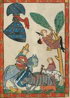 An illustration from Große Heidelberger Liederhandschrift (Codex Manesse) (1300)